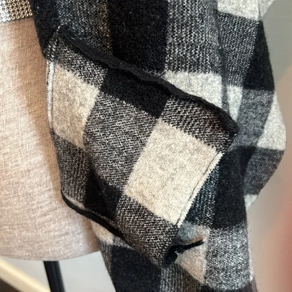 100% wool |  Ralph Lauren | Black/Grey Checkered Shackett | Size XL - Picture 4 of 6